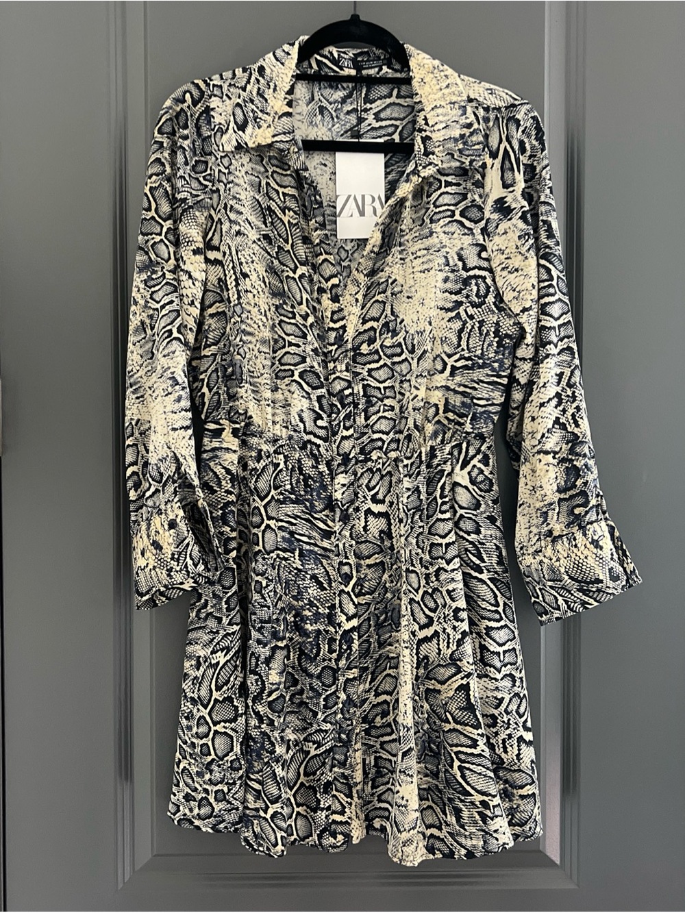 NEW Zara Animal Snake-Print Dress Medium